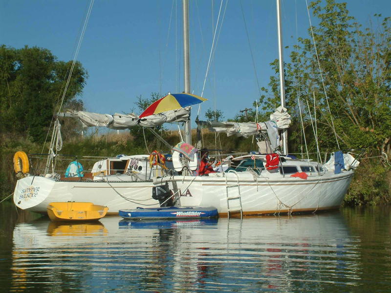 Pool toys, fenders, extra lines and stern anchor are amongst many of the helpful items to have aboard. 
