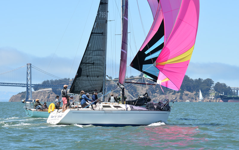 Duende and Heart of Gold with spinnakers
