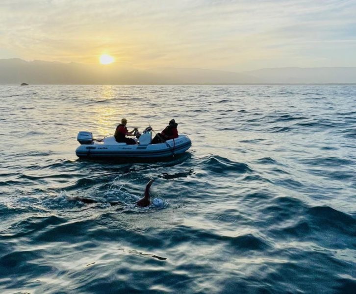 Catherine Breed swimming south.