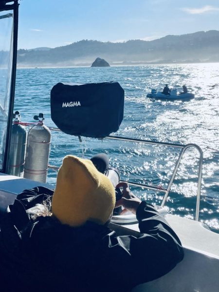 Media team documenting the 900+ mile swim.