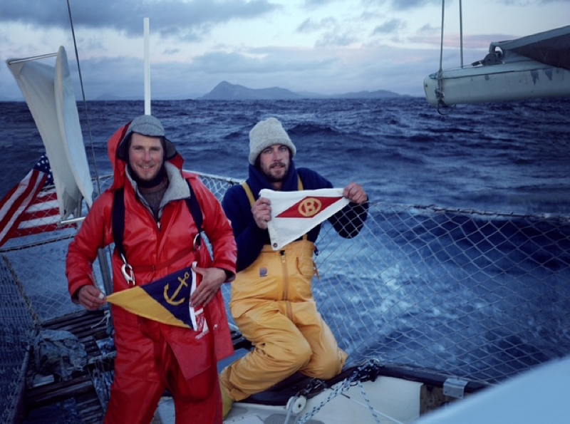 Rob and Max rounding Cape Horn on February 25th, 1985.