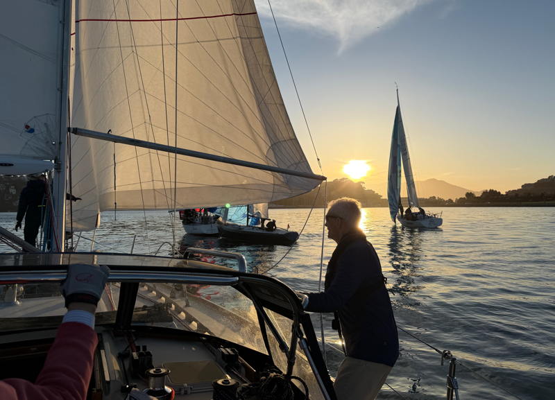 Many people suffer when sailing at just two knots. We enjoy these moments.