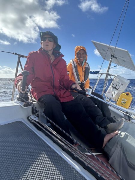 Commodore Tompkins and Marco on starboard towards cooler temperatures.