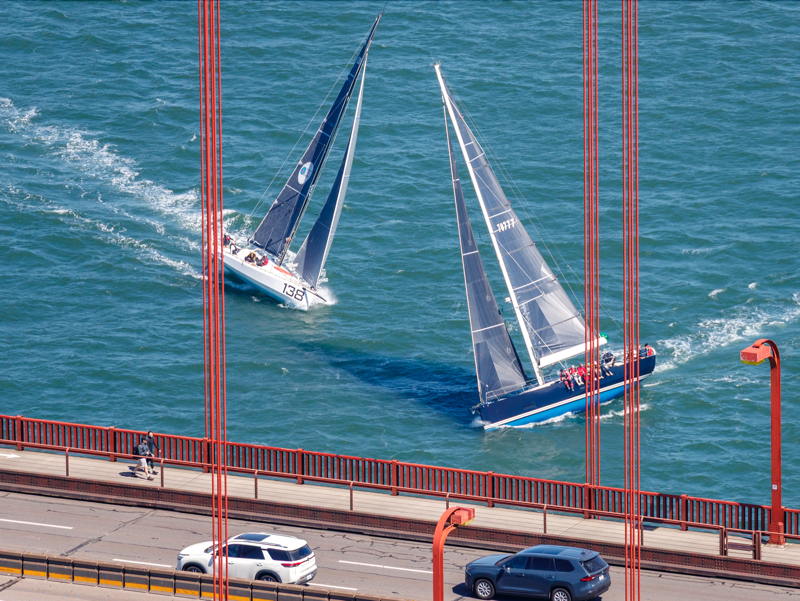 More time in the ocean meant more time sailing under the Gate.