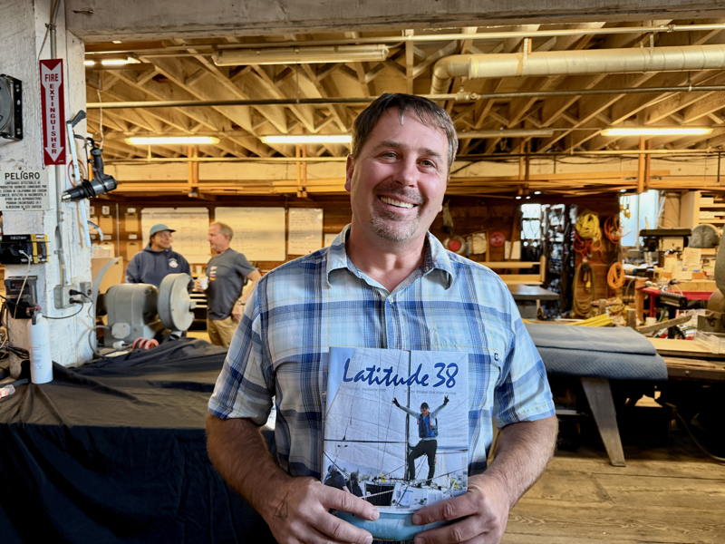 Jake Moorhead was down from Portland, OR visiting his restored Gozzard 41 that he keeps in Brickyard Cove Marina.