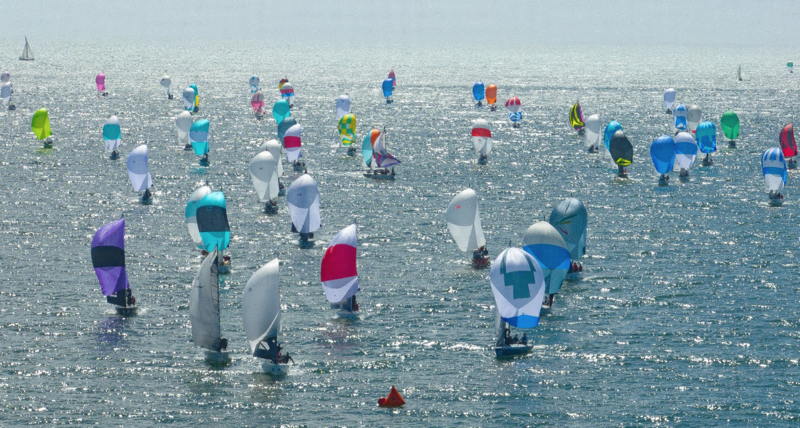 The Moore 24 fleet knows how to have fun racing.
