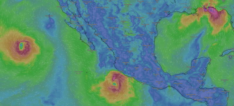 By this evening Isaiah will be hitting the Gulf Coast while Rachel and Simon will be strengthening on their way to their uncertain destination.