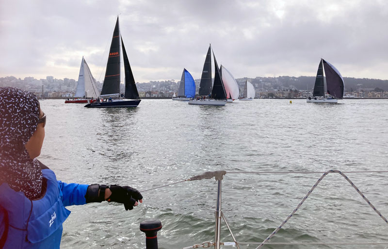 A race start along the Cityfront