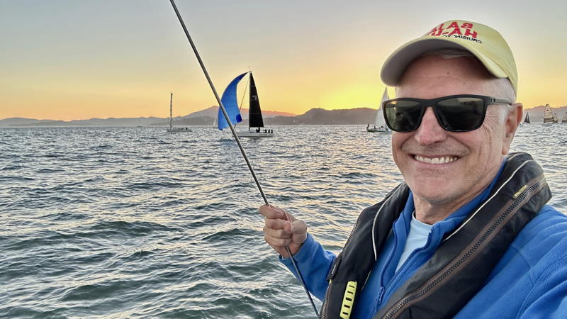 Greg Clausen catching the last rays of summer 2026 Beer Can Racing.