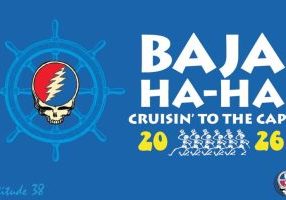 Sign-up now to make sure you're flying the '26 Grateful Dead Baja Ha-Ha burgee as you are truckin' south.