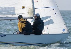Upwind action in the Mercury Fleet. 
