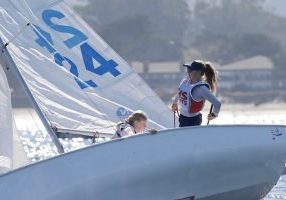 Blake in highschool sailing