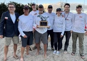 The 'Azure' team after winning CA Offshore Race Week. 
