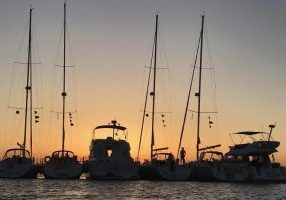 Former Bay Area sailor sent in this photo of a Club Nautique Raft-Up.