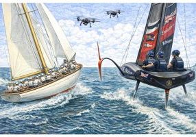 Displacement with crew or foiling with stored energy in the next Cup? What's your preference?