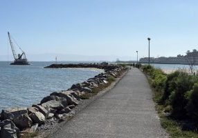 Initial efforts to clear the sand bank are getting underway.