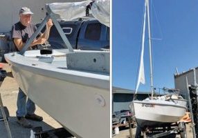 This restored Wayfarer 16, Erik the Great, will help dozens or hundreds of kids get started sailing.