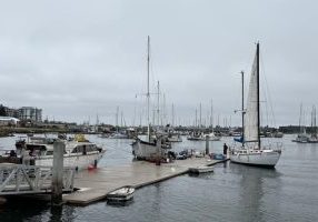 This is the City and Port of Oakland's public access dock in front of the Jack London Aquatic Center.
