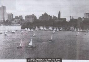 Seventy boats were sailing on Lake Merritt in the 1950s.