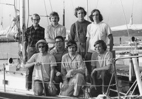 Jim Antrim and Paul Kamen on the Webb Institute sailing team.