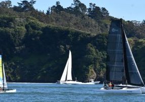 Multihulls are a minority of the sailboats out there but we caught three different types in one shot two weekends ago.