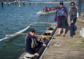 Superviser Stephen Sherrill visitied the SF Sea Scouts at the Gashouse Cove fuel dock.