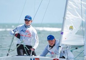 Paul Cayard and Frithjof Kleen started out with two bullets in the Bacardi Invitational.