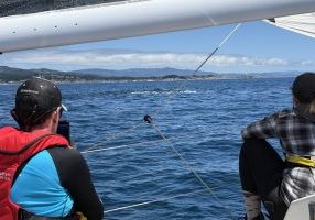 Newell and crew had an unexpected companion on their way down the coast. 